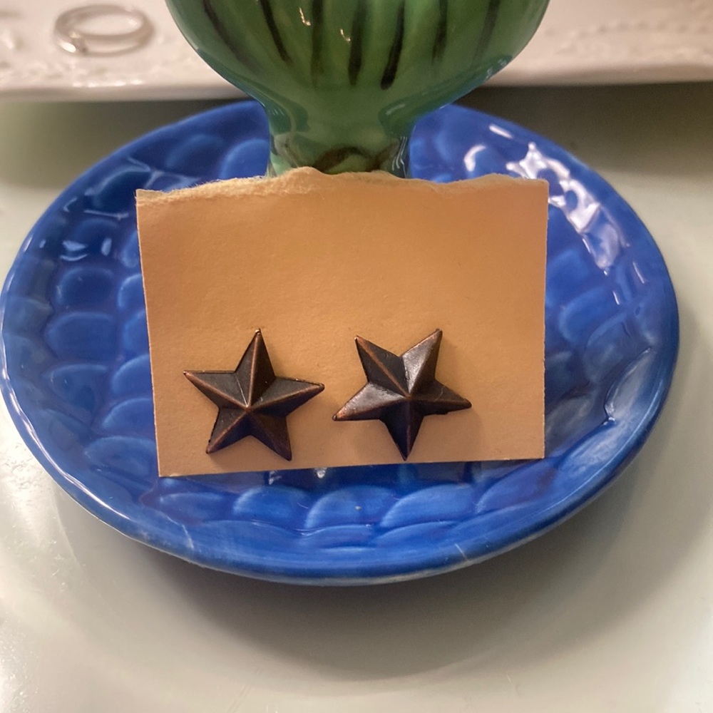 Vintage brass Star studs